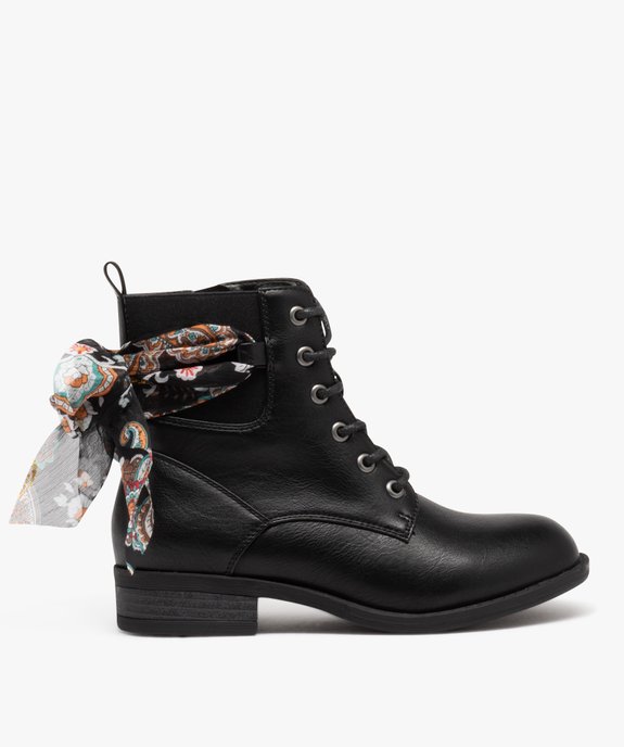 Boots à lacets et ruban en voile fille vue1 - GEMO (ENFANT) - GEMO