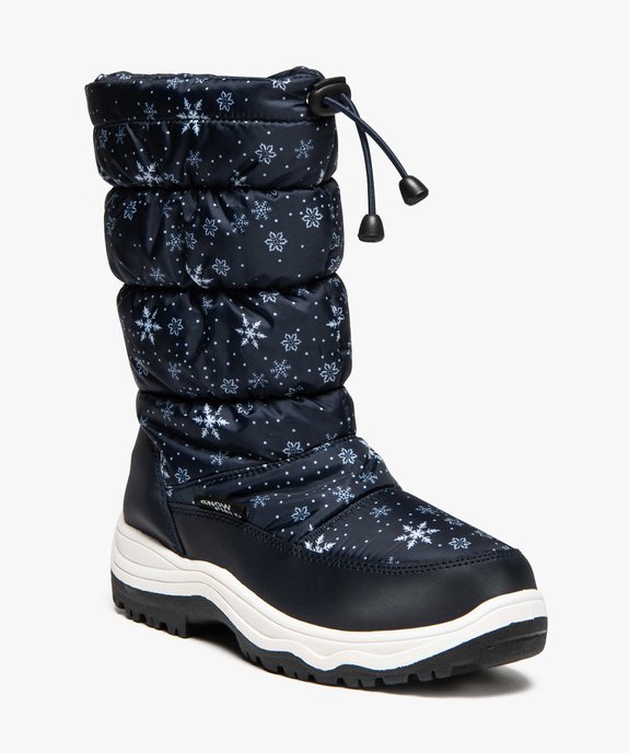 Après-ski femme avec motifs flocons de neige vue2 - GEMO (EQUIPT) - GEMO