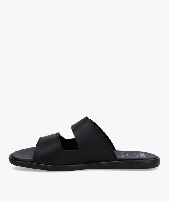Mules homme confort à brides scratch unies vue3 - GEMO (CONFORT) - GEMO