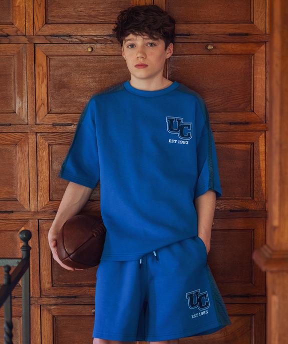 Tee-shirt manches courtes en maille épaisse garçon - Camps United vue4 - CAMPS - GEMO