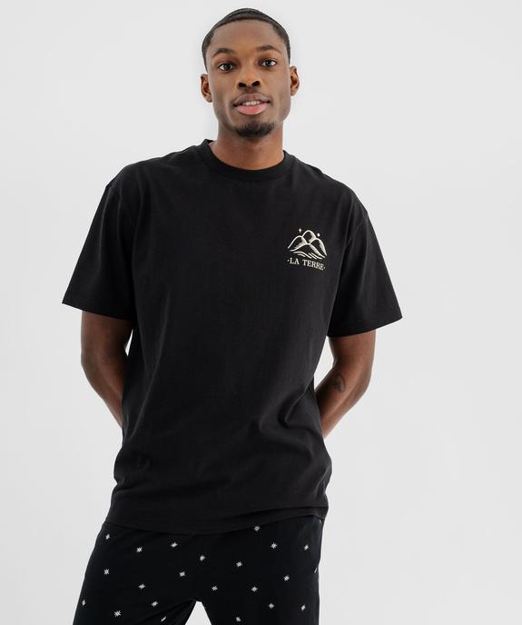 Haut de pyjama avec motif poitrine et dos mixte vue6 - GEMO 4G FEMME - GEMO