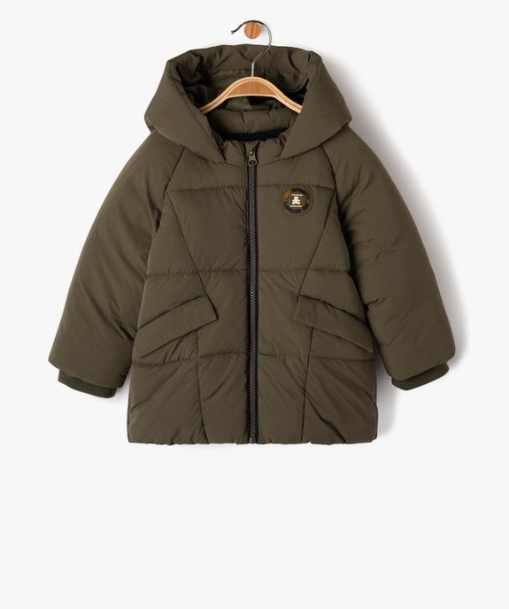 Blouson matelassé doublé peluche à capuche bébé garçon - LuluCastagnette vue1 - LULUCASTAGNETTE - GEMO
