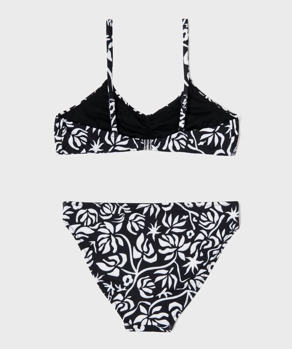 Maillot de bain 2 pièces à motifs fleuris fille vue4 - GEMO (JUNIOR) - GEMO