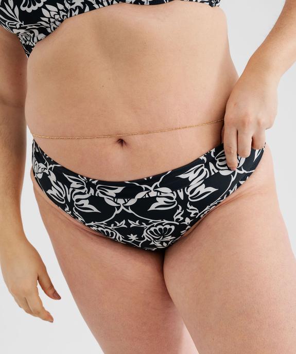 Bas de maillot de bain à motifs fleuris forme culotte femme grande taille vue1 - GEMO (PLAGE) - GEMO