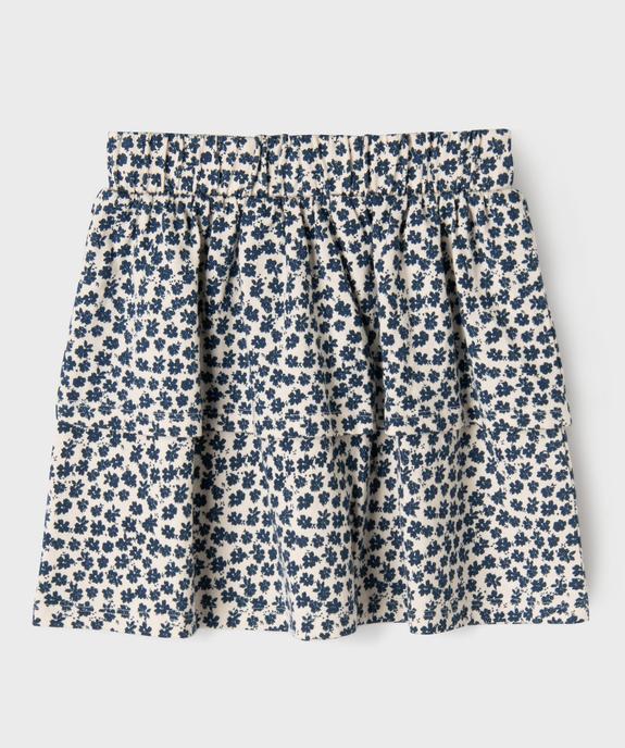 Jupe en maille à volant et taille élastique fille vue4 - GEMO (ENFANT) - GEMO