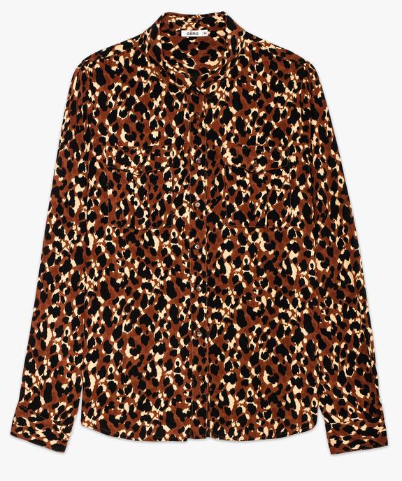 Chemise femme fluide à imprimé léopard vue4 - GEMO(FEMME PAP) - GEMO
