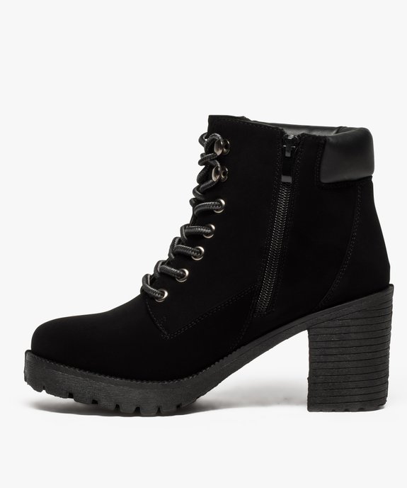 Boots femme à talon et semelle crantée vue3 - VALENTINA BALDA - GEMO