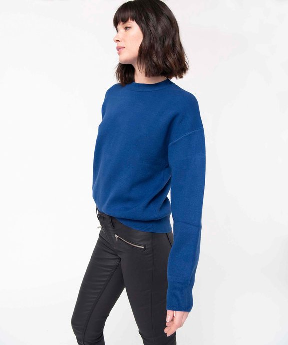 Pull femme coupe ample avec finitions pailletées vue1 - GEMO(FEMME PAP) - GEMO