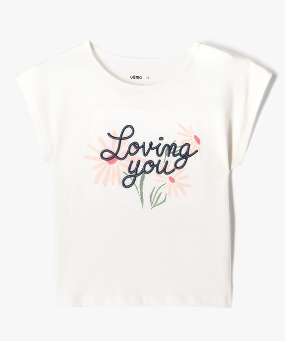 Tee-shirt à manches courtes coupe oversize fille vue1 - GEMO 4G FILLE - GEMO