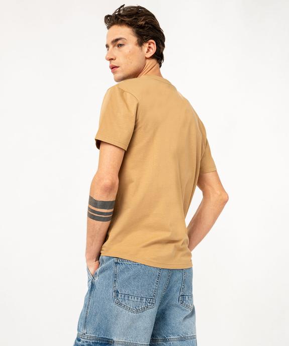 Tee-shirt à manches courtes et col rond homme vue3 - GEMO 4G HOMME - GEMO