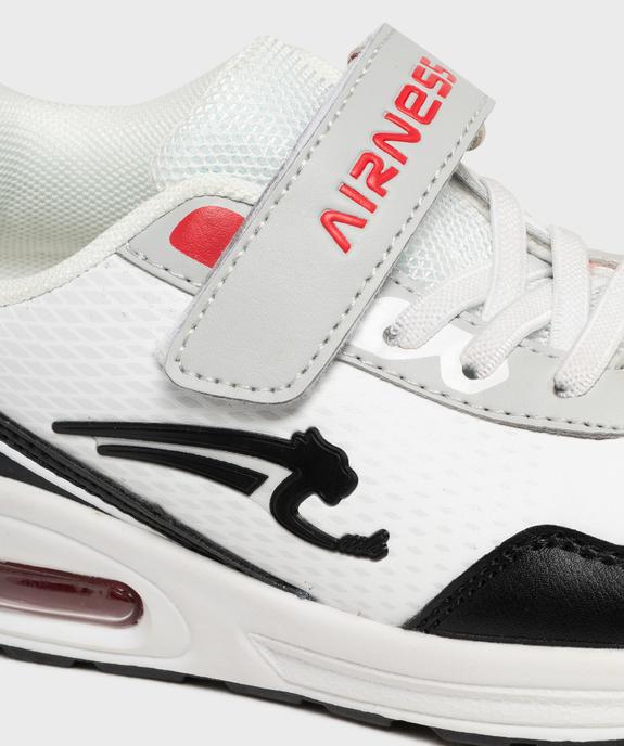 Baskets à scratch bicolores avec semelle à bulle d’air garçon - Airness vue6 - AIRNESS - GEMO