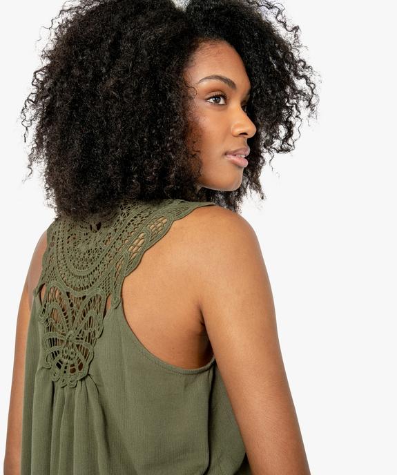 Débardeur femme coupe trapèze à dos dentelle macramé vue2 - GEMO(FEMME PAP) - GEMO