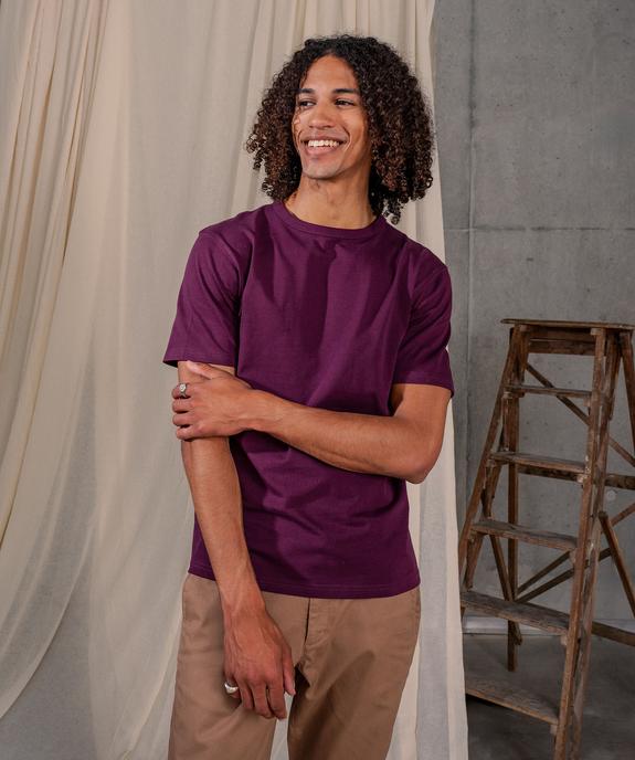 Tee-shirt manches courtes en coton uni homme vue6 - GEMO (HOMME) - GEMO