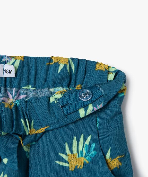 Short à pans en viscose imprimé bébé fille vue2 - GEMO 4G BEBE - GEMO