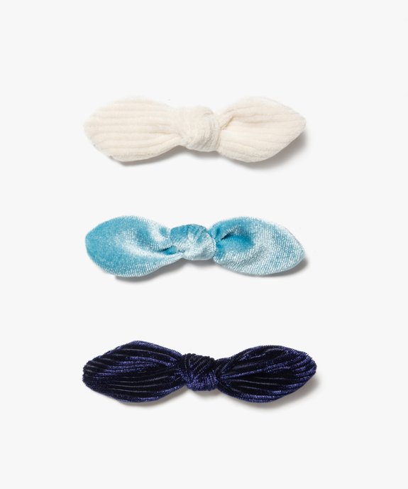 Barrettes à cheveux en velours fille (lot de 3) vue1 - GEMO (ACCESS) - GEMO