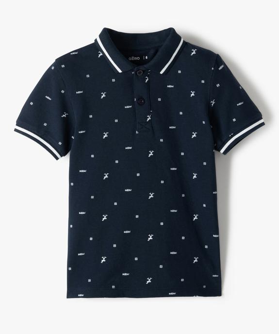 Polo à motifs manches courtes garçon vue1 - GEMO (ENFANT) - GEMO