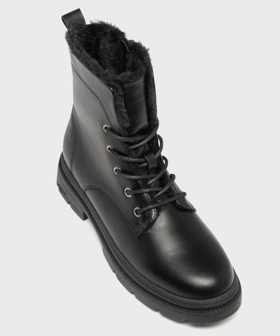 Boots plat avec doublure chaude et semelle épaisse femme - 5 Miles vue5 - 5 MILES - GEMO