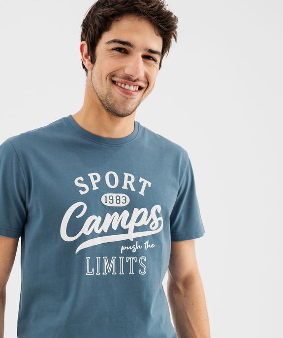 Tee-shirt manches courtes imprimé en relief homme - Camps United vue3 - CAMPS - GEMO