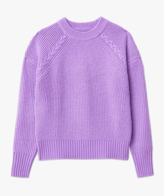Pull en grosse maille à col rond femme vue4 - GEMO(FEMME PAP) - GEMO