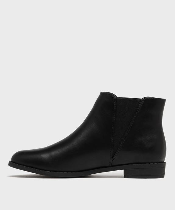 Bottines femme unies à talon plat style Chelsea   vue10 - VALENTINA BALDA - GEMO