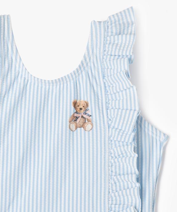 Maillot de bain une pièce à rayures bébé fille - LuluCastagnette vue2 - LULUCASTAGNETTE - GEMO