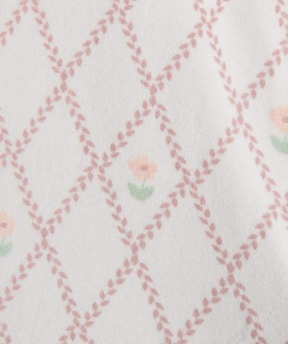 Pyjama en velours à losanges et fleurs bébé vue2 - GEMO 4G BEBE - GEMO