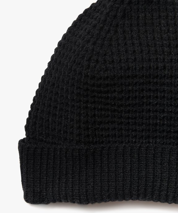 Bonnet à revers doublé polaire homme vue2 - GEMO 4G HOMME - GEMO