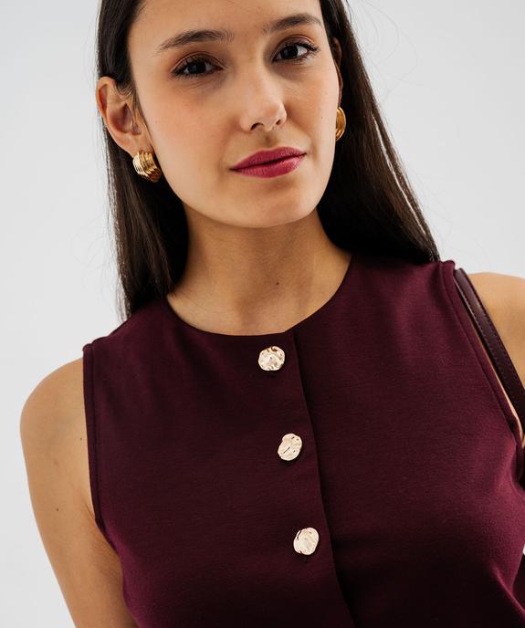 Gilet de costume sans manches à boutons dorés femme vue4 - GEMO(FEMME PAP) - GEMO