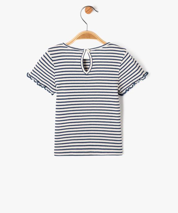 Tee-shirt à manches coutes rayé bébé fille - LuluCastagnette vue3 - LULUCASTAGNETTE - GEMO