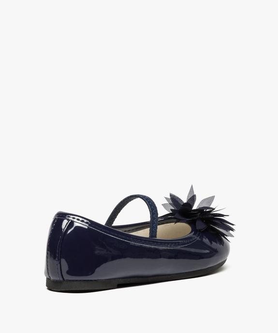 Ballerines fille en matière vernie avec fleur sur le dessus vue4 - GEMO (ENFANT) - GEMO