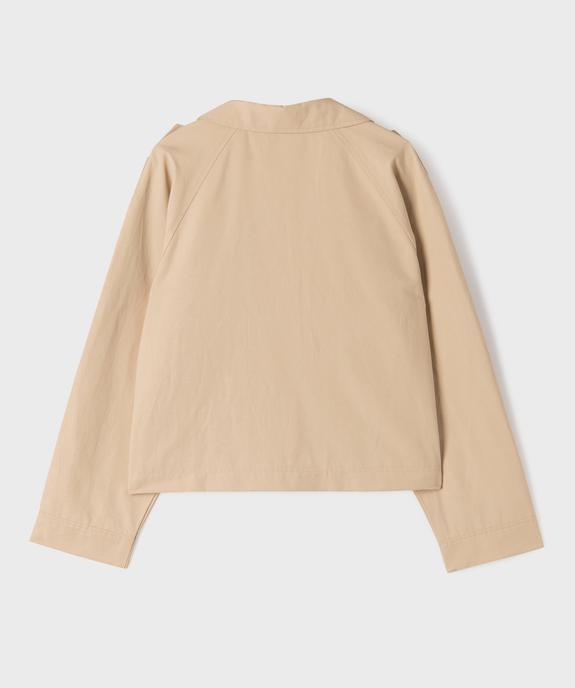 Veste large esprit trench fille vue2 - GEMO (JUNIOR) - GEMO