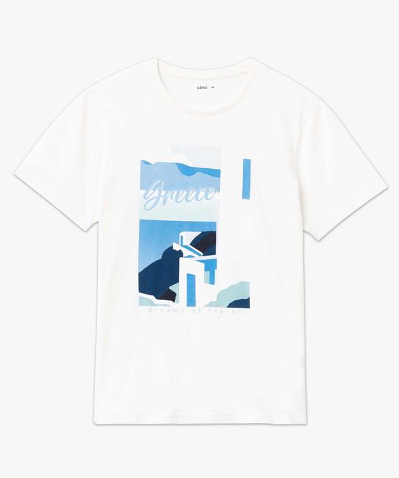 Tee-shirt homme à manches courtes à motif estival vue4 - GEMO 4G HOMME - GEMO