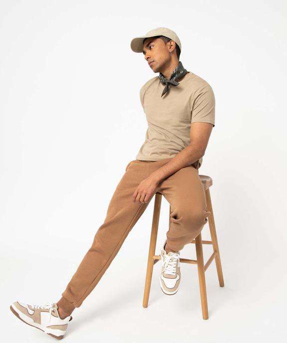 Pantalon de jogging molletonné homme vue1 - GEMO 4G HOMME - GEMO