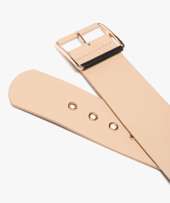 Ceinture femme large à détails dorés vue2 - GEMO (ACCESS) - GEMO