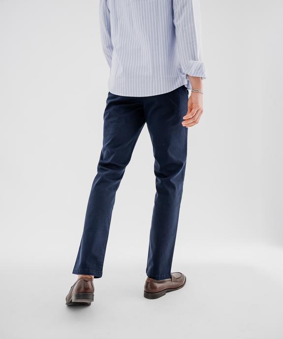 Pantalon chino en coton stretch coupe Regular homme vue3 - GEMO 4G HOMME - GEMO