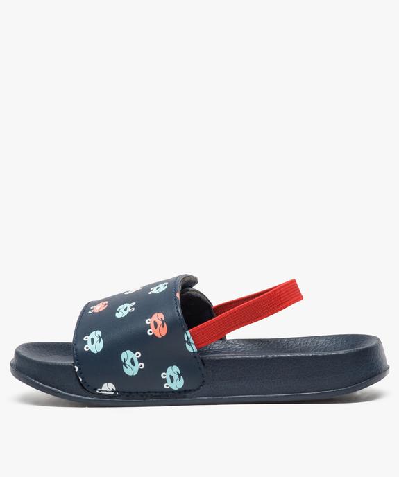 Tongs enfant à bandeau imprimé et élastique de maintien vue3 - GEMO (PLAGE) - GEMO