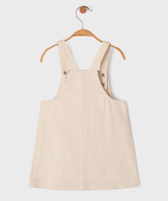 Robe en jean chasuble à broderies bébé fille vue3 - GEMO(BEBE DEBT) - GEMO