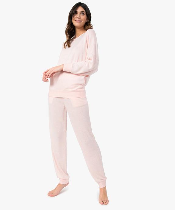 Pantalon de pyjama en maille fine femme vue5 - GEMO 4G FEMME - GEMO