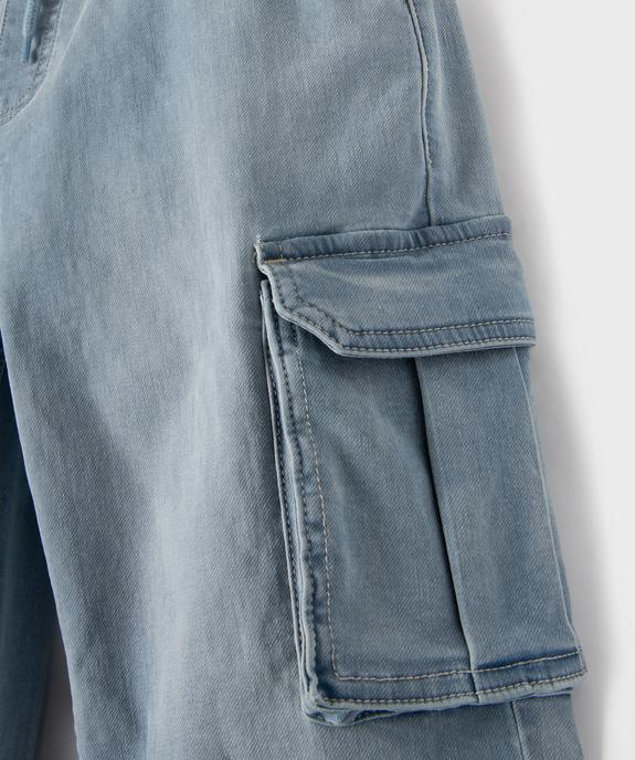 Jean jogger cargo en denim très extensible garçon vue2 - GEMO 4G GARCON - GEMO