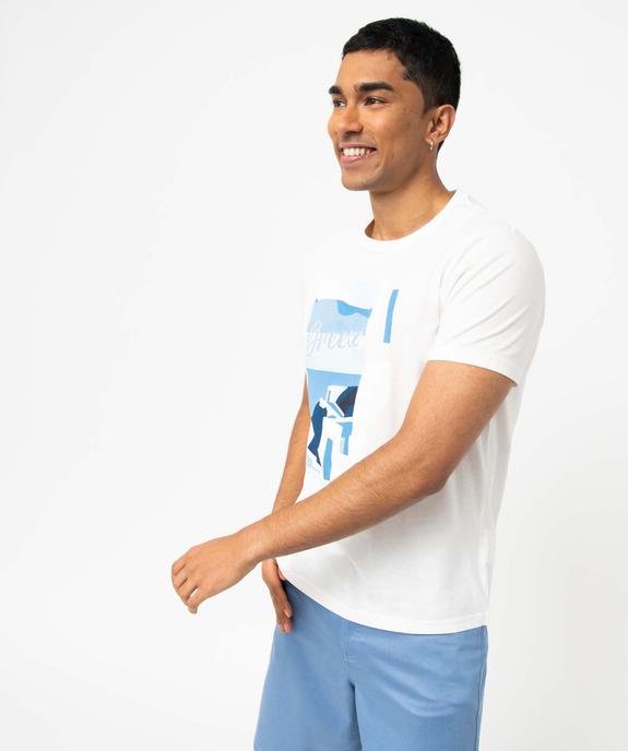 Tee-shirt homme à manches courtes à motif estival vue2 - GEMO 4G HOMME - GEMO