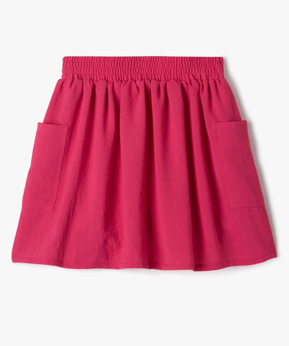 Jupe ample avec poches sur les côtés fille vue1 - GEMO (ENFANT) - GEMO