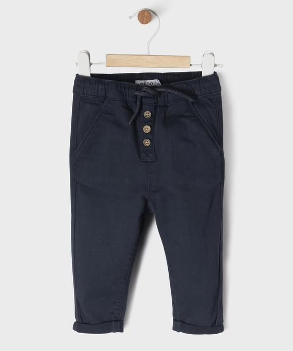 Pantalon en denim coloré bébé garçon vue1 - GEMO(BB COUCHE) - GEMO