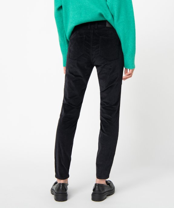 Pantalon femme en velours coupe slim vue3 - GEMO(FEMME PAP) - GEMO