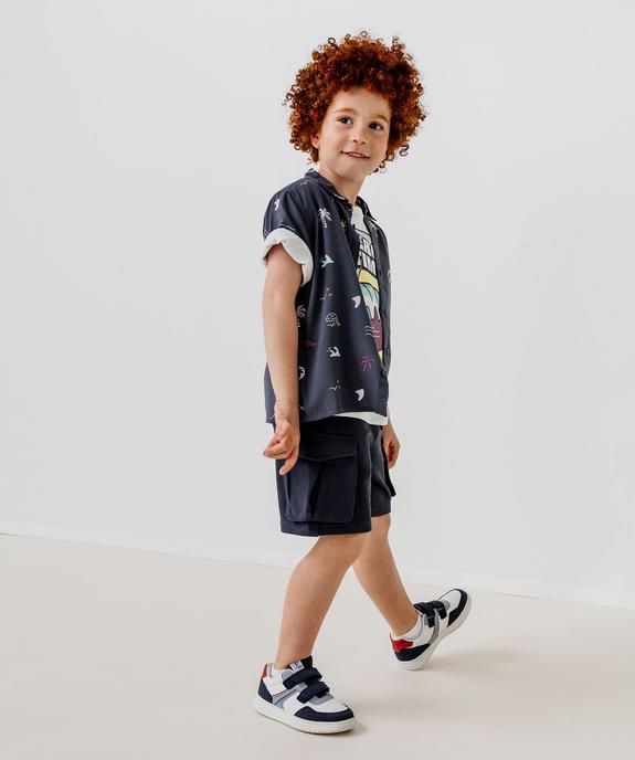 Bermuda cargo en maille French Terry garçon vue5 - GEMO (ENFANT) - GEMO