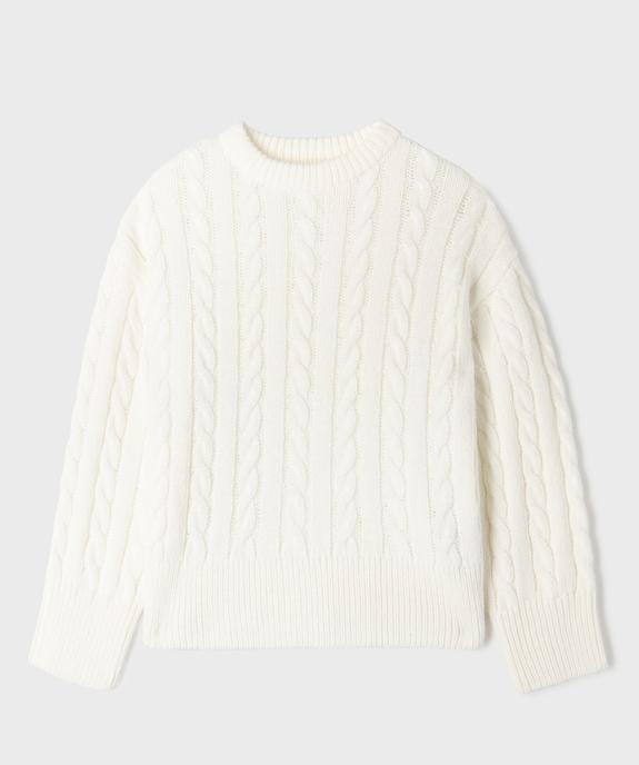 Pull loose en maille torsadée fille vue1 - GEMO (JUNIOR) - GEMO