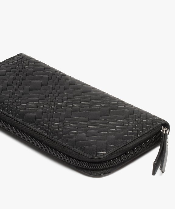Portefeuille femme en matière texturée vue2 - GEMO (ACCESS) - GEMO