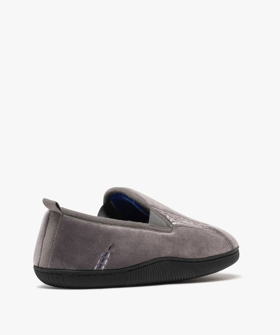 Chaussons homme pantoufles en velours ras Olympia vue4 - OLYMPIA - GEMO