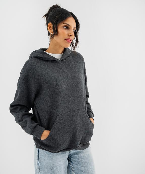 Sweat à capuche en molleton doux femme vue2 - GEMO 4G FEMME - GEMO
