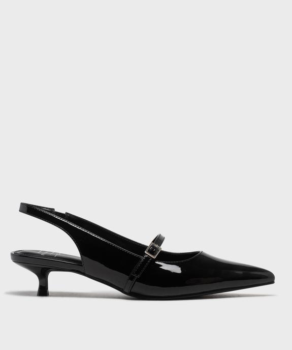 Escarpins sling-back à bout pointu et bride cou-de-pied vernis femme - Follow Me vue1 - FOLLOW ME - GEMO