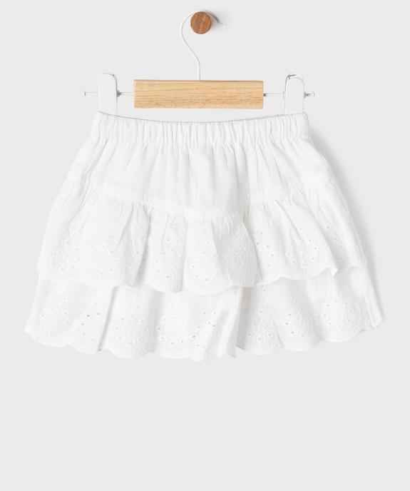 Jupe courte à volants avec short intégré bébé fille - LuluCastagnette vue3 - LULUCASTAGNETTE - GEMO